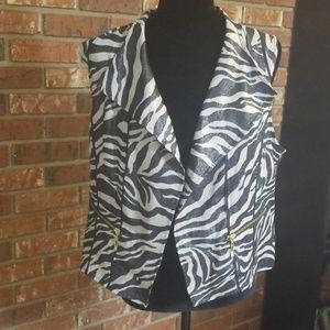 Chico's Zebra print Vest